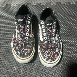 Flower print vans